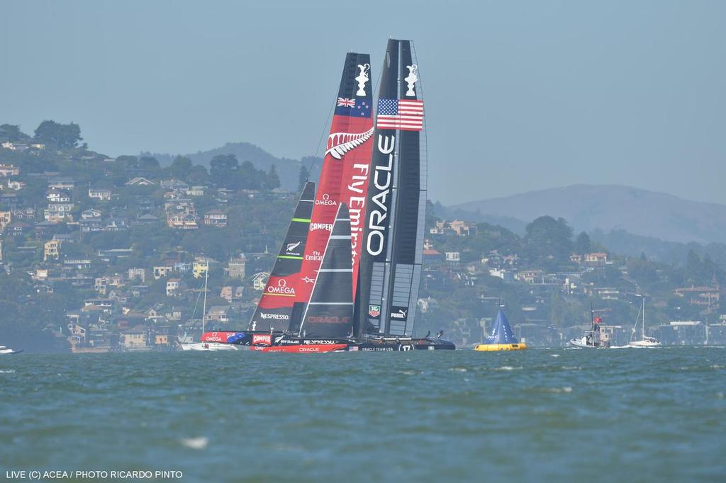 19/09/2013 - San Francisco (USA,CA) - 34th America’s Cup - ORACLE Team USA vs Emirates Team New Zealand, Race Day 9 © ACEA / Ricardo Pinto http://photo.americascup.com/